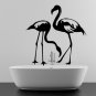 (28''x27'') Vinyl Wall Decal Flamingo Couple Birds Romantic Love Art Decor Sticker + Free Decal Gift