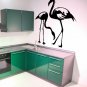 (31''x31'') Vinyl Wall Decal Flamingo Couple Birds Romantic Love Art Decor Sticker + Free Decal Gift