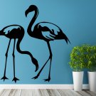 (35''x35'') Vinyl Wall Decal Flamingo Couple Birds Romantic Love Art Decor Sticker + Free Decal Gift