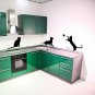 (20''x7'') Vinyl Wall Decal Cute Cats Playing / Happy 3 Kittens Art Decor Sticker + Free Decal Gift