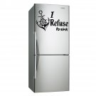 (24''x14'') Vinyl Wall Decal Quote I Refuse to Sink with Anchor Art Decor Sticker + Free Decal Gift!