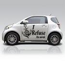 (28''x16'') Vinyl Wall Decal Quote I Refuse to Sink with Anchor Art Decor Sticker + Free Decal Gift!