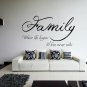 (24''x14'') Vinyl Wall Decal Quote Family / Inspirational Text Art Decor Sticker + Free Decal Gift!