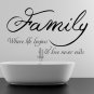 (39''x23'') Vinyl Wall Decal Quote Family / Inspirational Text Art Decor Sticker + Free Decal Gift!