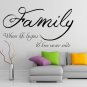 (55''x32'') Vinyl Wall Decal Quote Family / Inspirational Text Art Decor Sticker + Free Decal Gift!