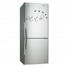 (20''x10'') Vinyl Wall Decal Quote Let It Be by The Beatles, bird / Decor Sticker + Free Decal Gift!