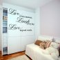 (20''x13'') Vinyl Wall Decal "Live Laugh Love" / Inspirational Text Decor Sticker + Free Decal Gift!