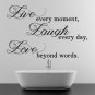 (63''x42'') Vinyl Wall Decal "Live Laugh Love" / Inspirational Text Decor Sticker + Free Decal Gift!