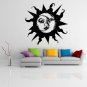 (16''x15'') Vinyl Wall Decal Sun & Moon / Crescent Ethical Symbol Decor Sticker + Free Decal Gift!