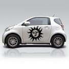 (20''x18'') Vinyl Wall Decal Sun & Moon / Crescent Ethical Symbol Decor Sticker + Free Decal Gift!