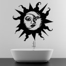 (63''x58'') Vinyl Wall Decal Sun & Moon / Crescent Ethical Symbol Decor Sticker + Free Decal Gift!
