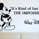 (24''x12'') Vinyl Wall Decal Mickey Mouse Walt Disney Sticker Art Decor Home + Free Decal Gift!