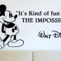 (28''x14'') Vinyl Wall Decal Mickey Mouse Walt Disney Sticker Art Decor Home + Free Decal Gift!