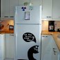 (12''x16'') Vinyl Fridge Decal Cute Curious Cat / Decor Sticker, Fridge Sticker + Free Decal Gift!