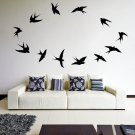 (31''x25'') Vinyl Wall Decal Flock of Birds / Art Decor Home Sticker + Free Decal Gift