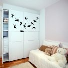 (35''x28'') Vinyl Wall Decal Flock of Birds / Art Decor Home Sticker + Free Decal Gift