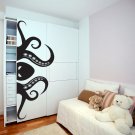 (39''x16'') Vinyl Wall Decal Scary Octopus Head with Tentacle / Art Decor Sticker + Free Decal Gift!