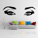 (28''x8'') Vinyl Wall Decal Realistic Womens Eyes Silhouette Art Decor Sticker + Free Decal Gift!