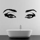 (55''x16'') Vinyl Wall Decal Realistic Womens Eyes Silhouette Art Decor Sticker + Free Decal Gift!