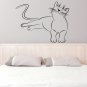 (47''x36'') Vinyl Wall Decal Cute Relaxed Cat Kitten Silhouette Art Decor Sticker + Free Decal Gift!