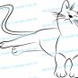 (47''x36'') Vinyl Wall Decal Cute Relaxed Cat Kitten Silhouette Art Decor Sticker + Free Decal Gift!