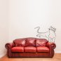 (55''x42'') Vinyl Wall Decal Cute Relaxed Cat Kitten Silhouette Art Decor Sticker + Free Decal Gift!