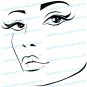 (12''x12'') Vinyl Wall Decal Womens Elegant Face Silhouette Art Decor Sticker + Free Decal Gift!