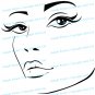 (24''x23'') Vinyl Wall Decal Womens Elegant Face Silhouette Art Decor Sticker + Free Decal Gift!