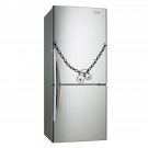 (28''x21'') Vinyl Fridge Decal Lock & Chain Refrigerator Art Decor Home Sticker + Free Decal Gift!