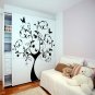 (43''x47'') Vinyl Wall Decal Huge Tree With Butterflies & Leaves Decor Sticker + Free Decal Gift!