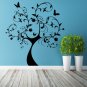(43''x47'') Vinyl Wall Decal Huge Tree With Butterflies & Leaves Decor Sticker + Free Decal Gift!