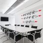 (35''x21'') Vinyl Wall Decal Quote Never Give Up with Heart Pulse / Decor Sticker + Free Decal Gift!