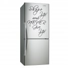 (10''x16'') Vinyl Wall Decal Quote Shape up and Never Give Up / Art Decor Sticker + Free Decal Gift!