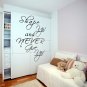(21''x31'') Vinyl Wall Decal Quote Shape up and Never Give Up / Art Decor Sticker + Free Decal Gift!
