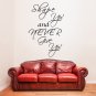 (26''x39'') Vinyl Wall Decal Quote Shape up and Never Give Up / Art Decor Sticker + Free Decal Gift!