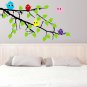 (24''x16'') Vinyl Wall Decal Tree Branch with leaves and Colorful Birds Sticker + Free Decal Gift!