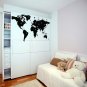 (16''x9'') Vinyl Wall Decal World Map with Google Dots / Art Decor Home Sticker + Free Decal Gift!