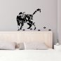 (16''x15'') Vinyl Wall Decal Cute Cat Silhouette with Steps / Art Decor Sticker + Free Decal Gift!