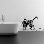 (16''x15'') Vinyl Wall Decal Cute Cat Silhouette with Steps / Art Decor Sticker + Free Decal Gift!