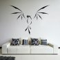 (31''x23'') Vinyl Wall Decal Phoenix With Open Wings / Fire Bird Decor Sticker + Free Decal Gift!