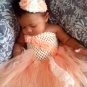 Peach tutu dress, cake smash, wedding, flower girl, baby, birthday, first photos, photo prop