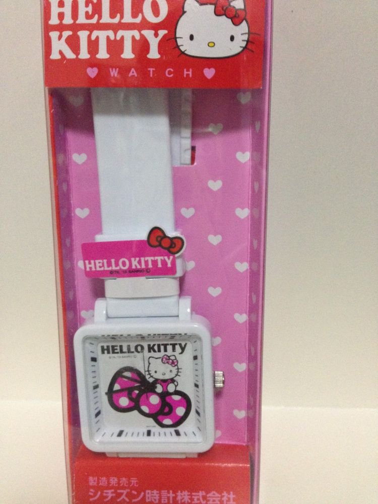 Sanrio Ltd. Hello Kitty White Kitty Ribbon Plastic Watch 2012 Tokyo