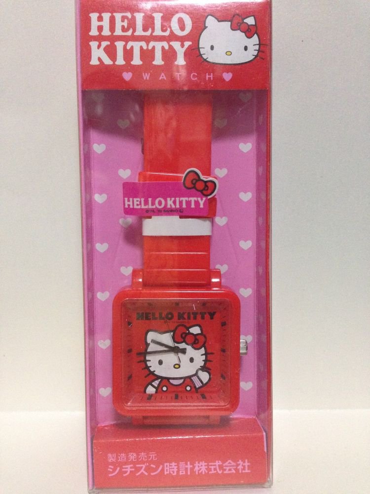 Sanrio Ltd. Hello Kitty Red Plastic Watch 2012 Tokyo