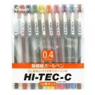 Pilot Hi-Tec-C Gel Ink Pen, 0.4mm Basic Colors - 10 Pen Gift Set