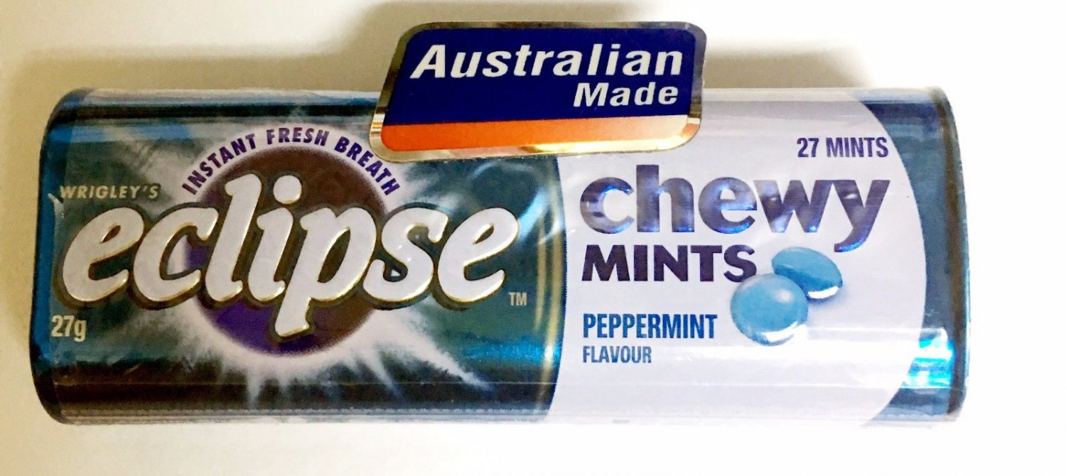 (Pack of 10) Eclipse Chewy Mints Peppermint Flavor 27g Mini Pack