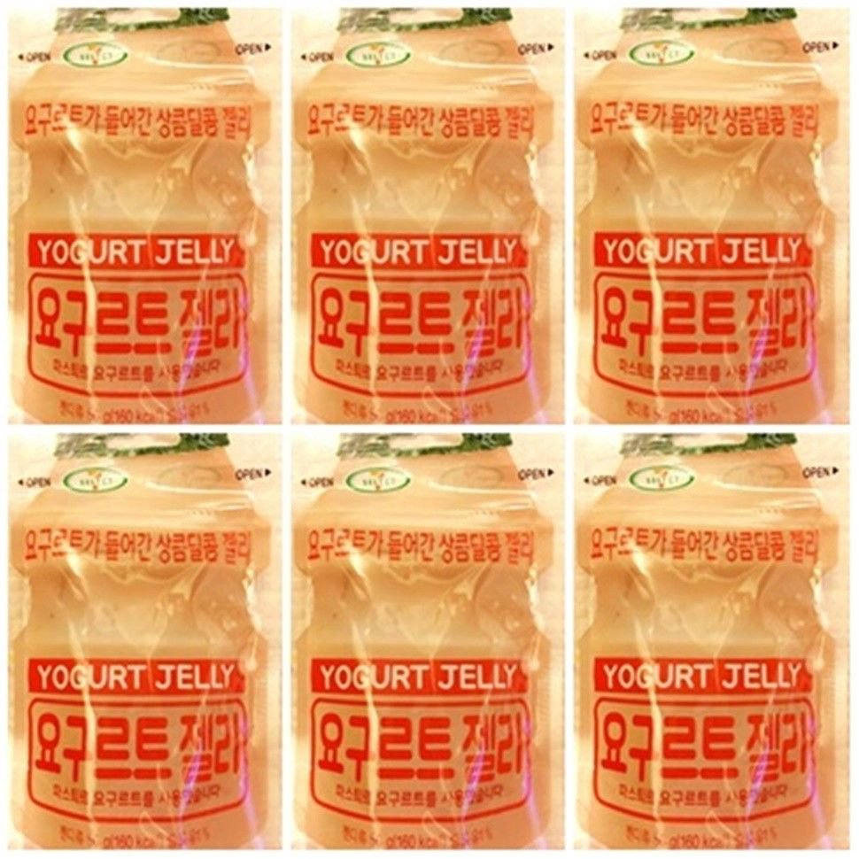 (Pack of 6) Lotte Yogurt Jelly 50g (Korea Import)