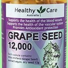 (Pack of 2) Healthy Care Grape Seed Extract 12000mg 300 Capsules (Aus Import)