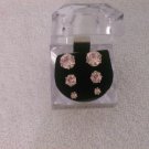 3-pc Pink Cubic Zirconia Studs