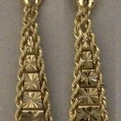 10kt Gold Diamond Cut  Riccio Drop Earrings