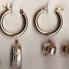 14kt Gold 3-Piece Earring Set
